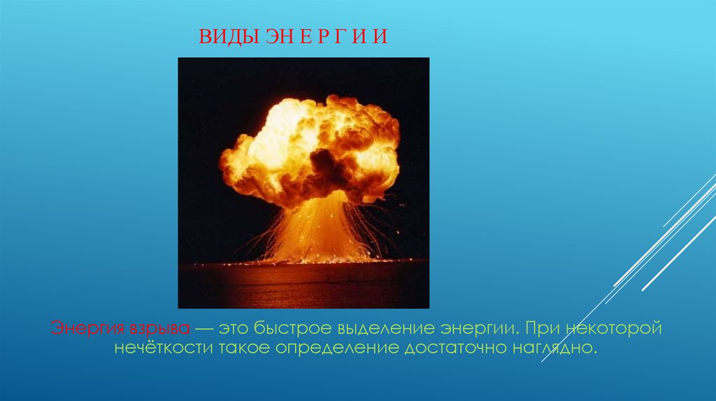 Виды эн е р г и и