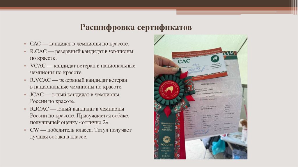 Расшифровка сертификатов