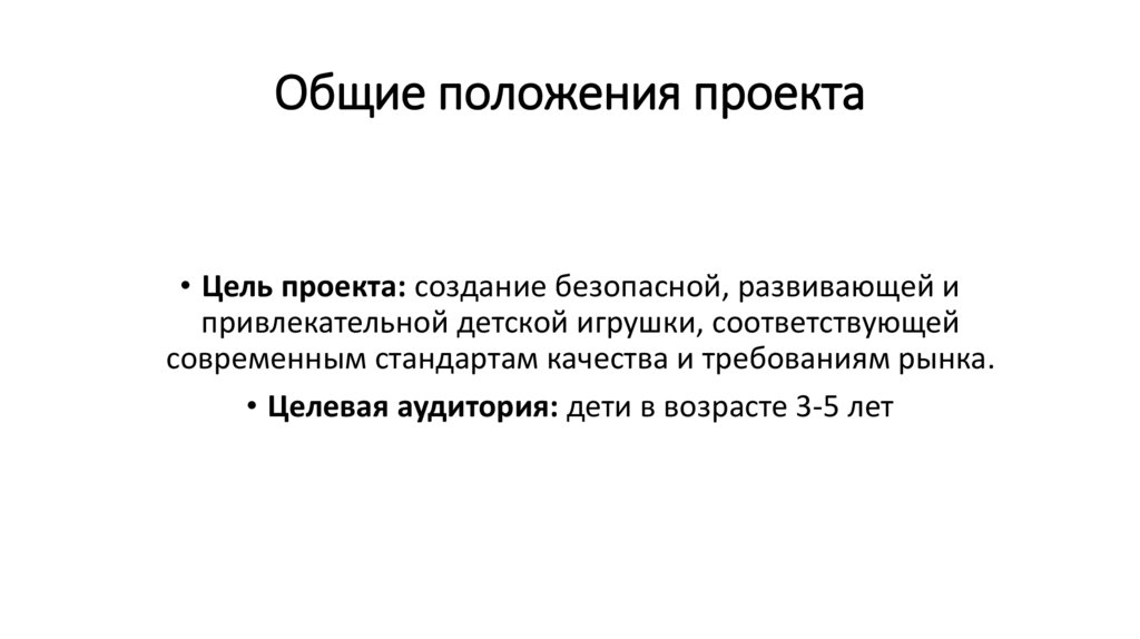 Общие положения проекта