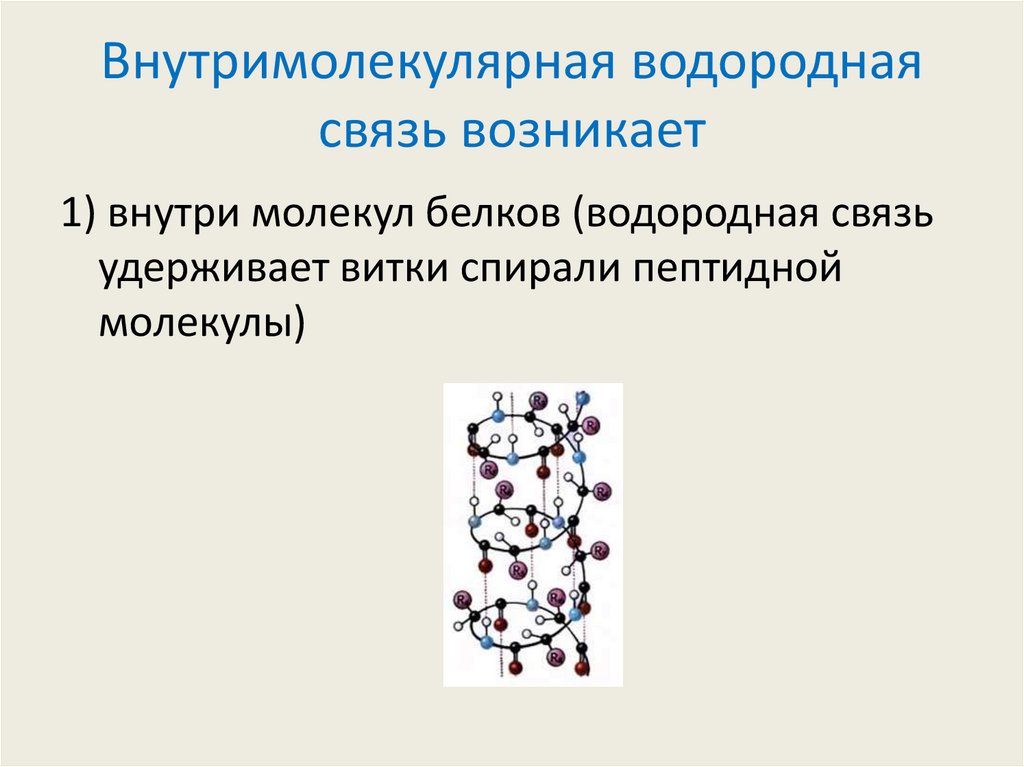 Внутримолекулярная водородная связь возникает