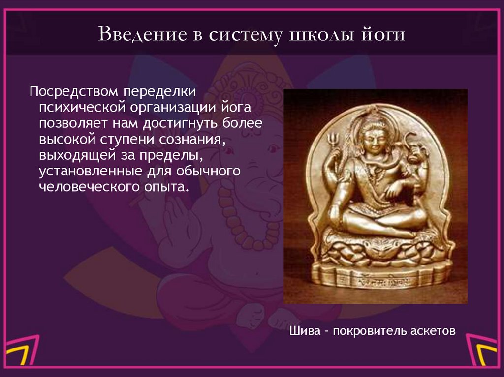 Введение в систему школы йоги