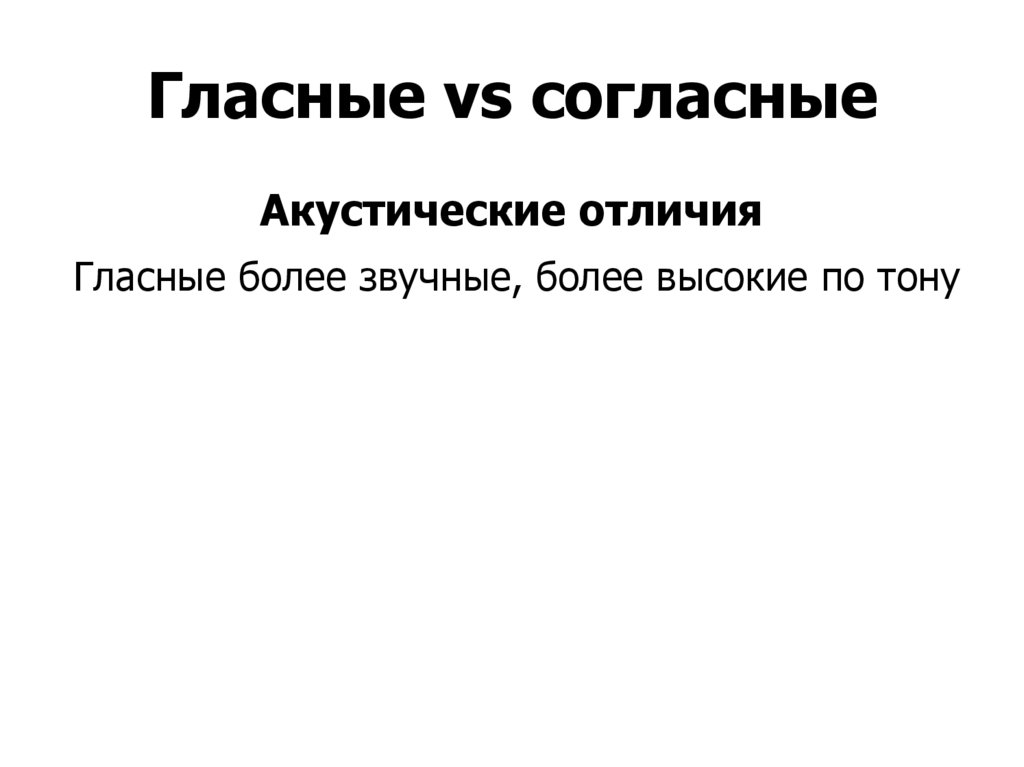 Гласные vs согласные