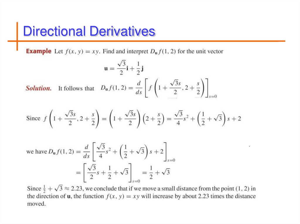 Directional Derivatives
