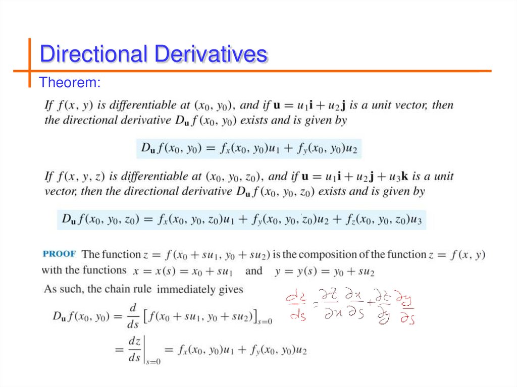 Directional Derivatives