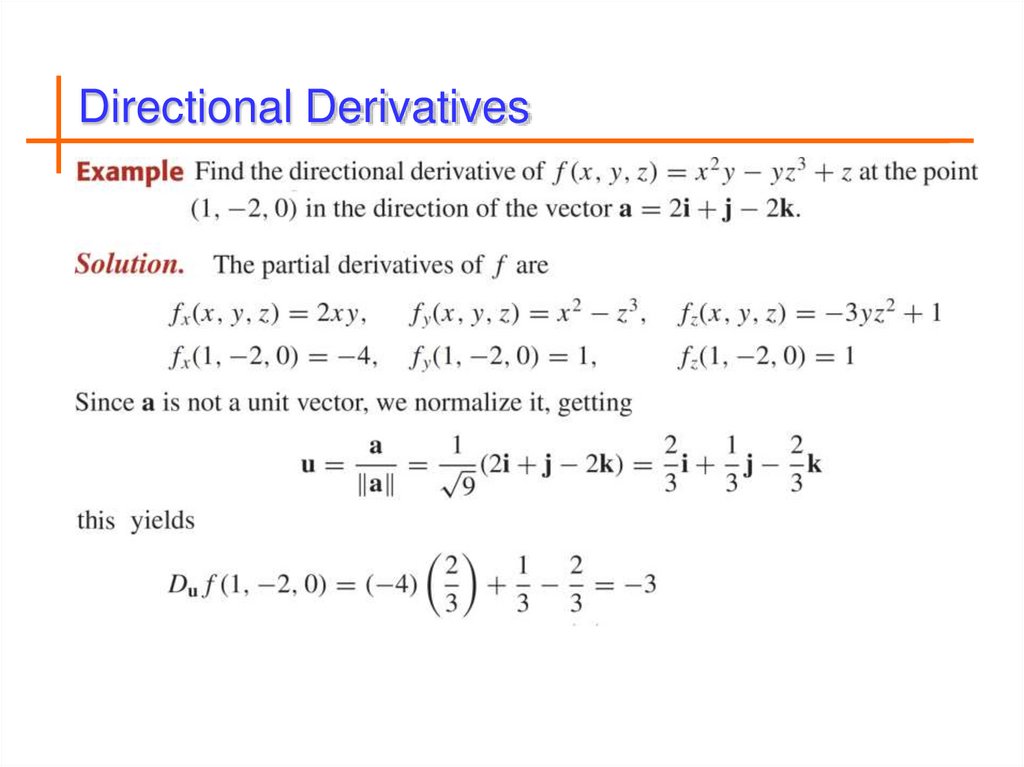 Directional Derivatives