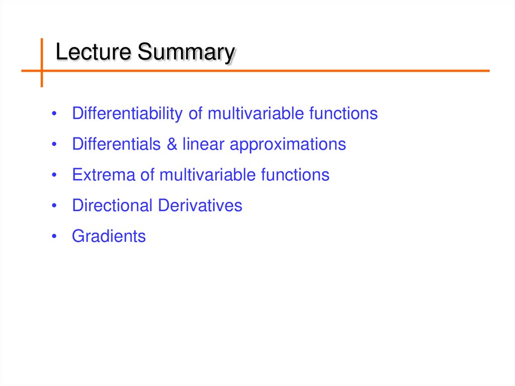 Lecture Summary