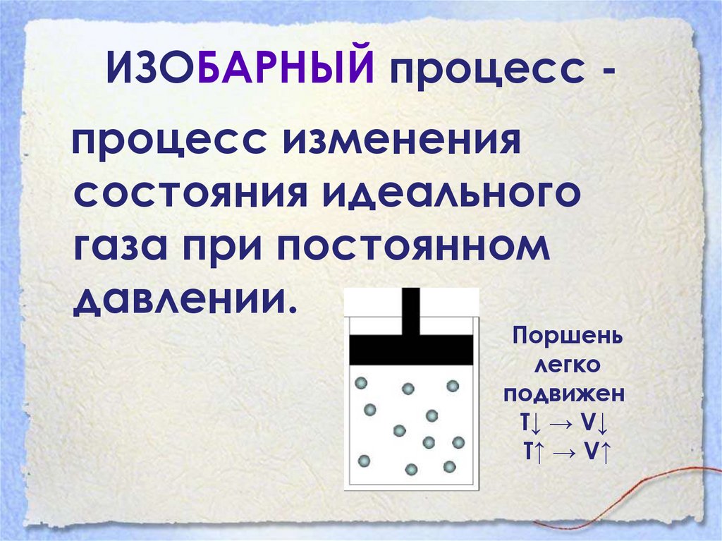 ИЗОБАРНЫЙ процесс -