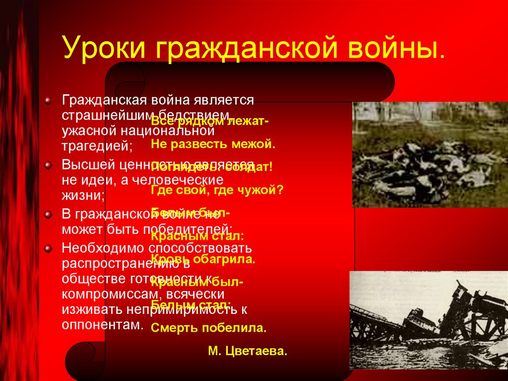 Уроки гражданской войны.
