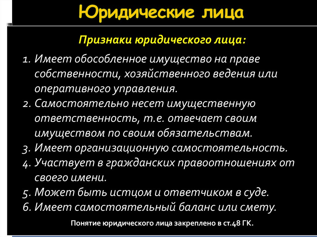 Юридические лица