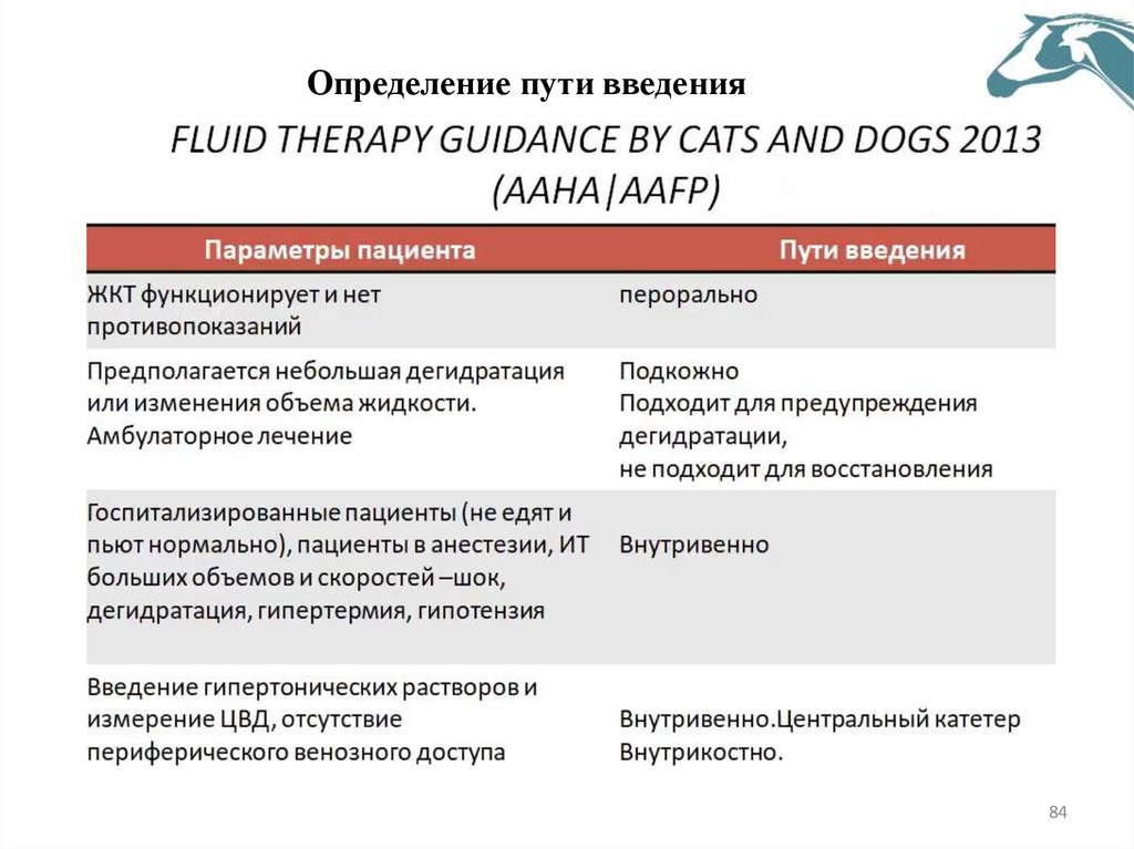Определение пути введения