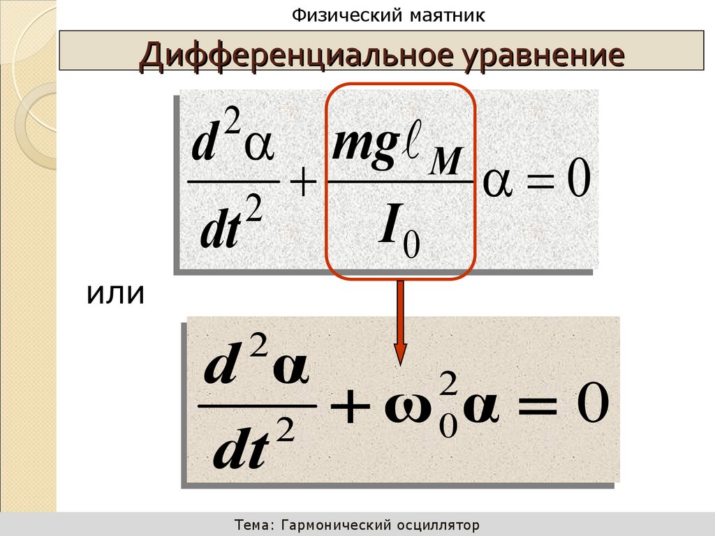 4. Физический маятник