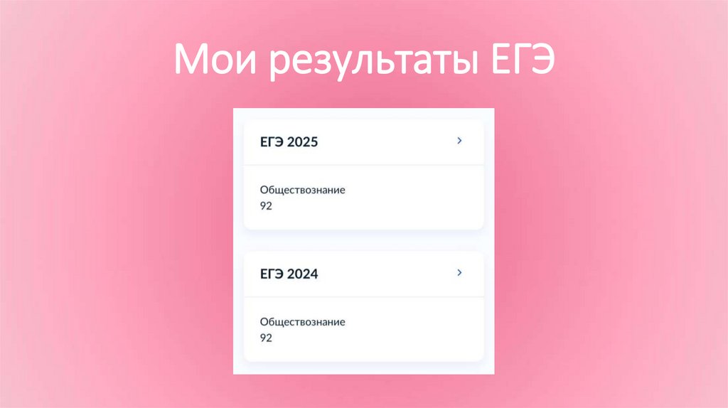 Мои результаты ЕГЭ