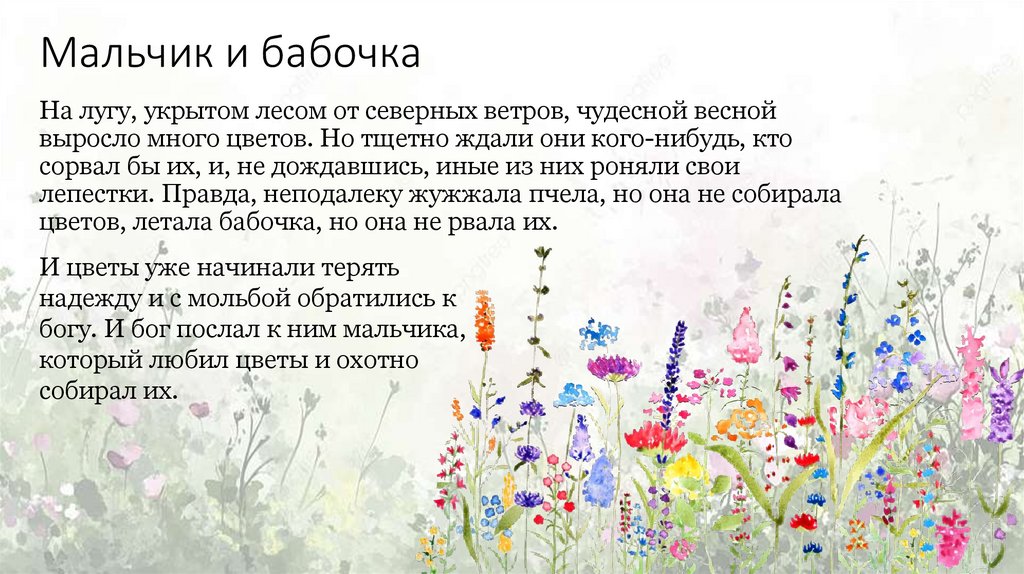 Мальчик и бабочка