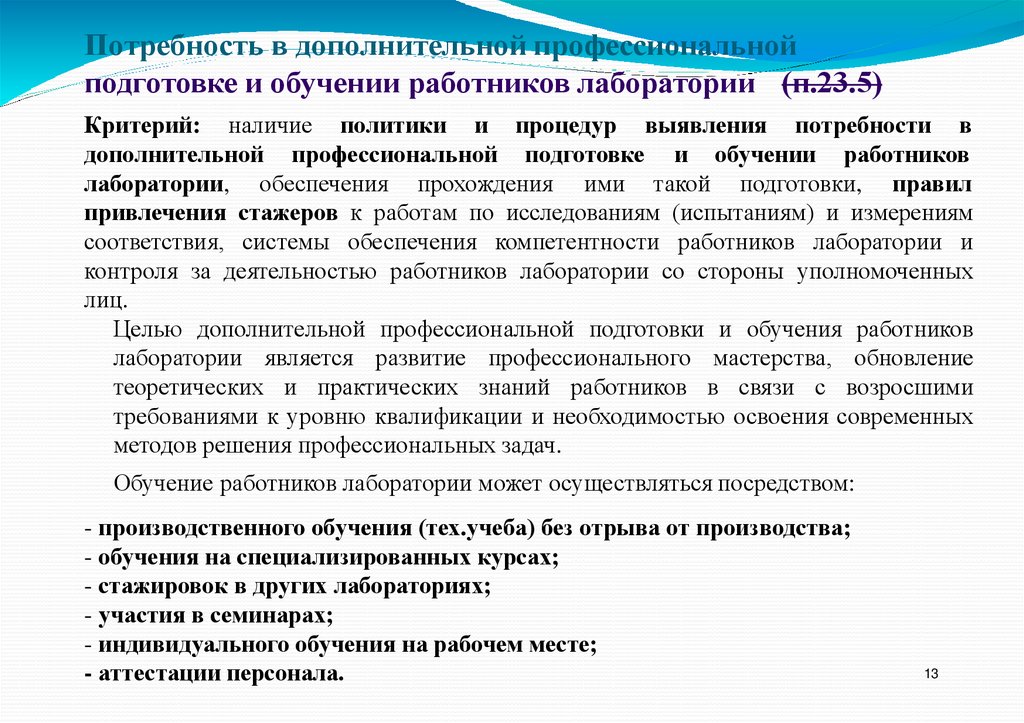 Потребность в дополнительной профессиональной