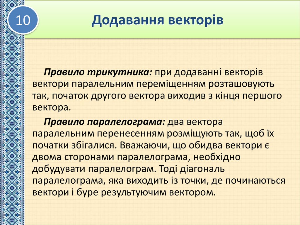 Додавання векторів