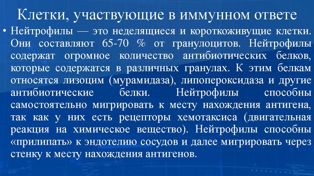 Клетки, участвующие в иммунном ответе