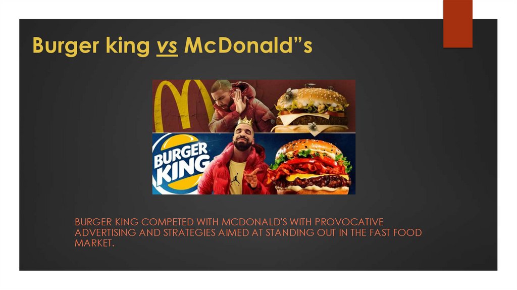 Burger king vs McDonald”s