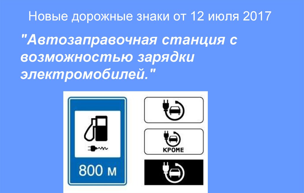 Новые дорожные знаки от 12 июля 2017