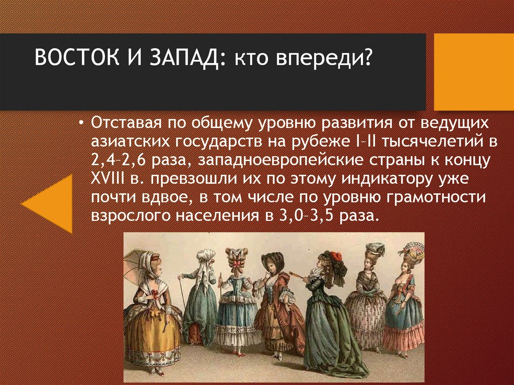 ВОСТОК И ЗАПАД: кто впереди?