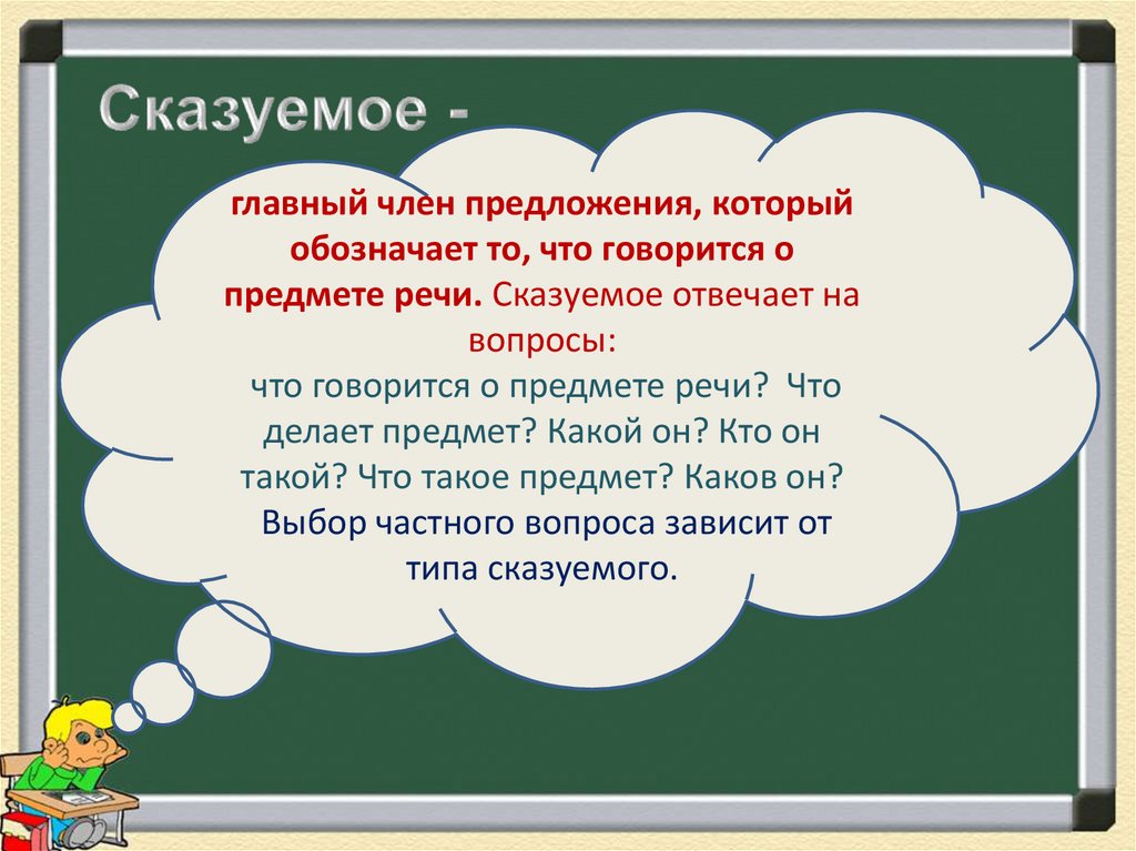 Сказуемое -