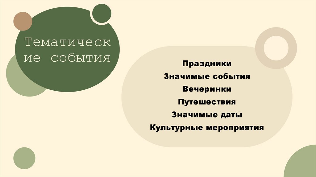 Тематические события