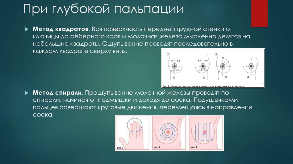 При глубокой пальпации