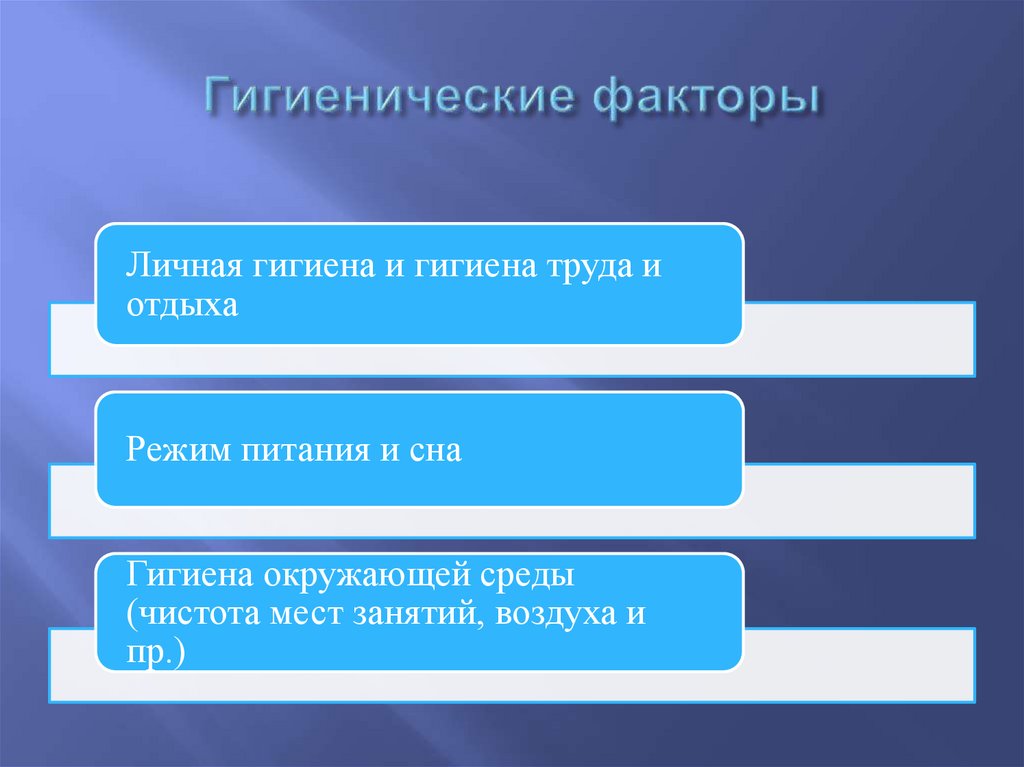 Гигиенические факторы