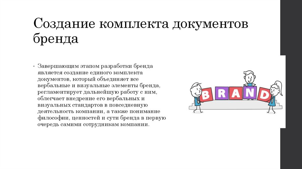 Создание комплекта документов бренда