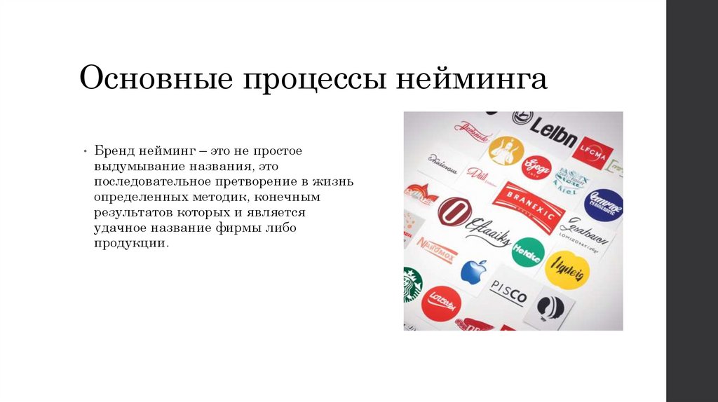 Основные процессы нейминга