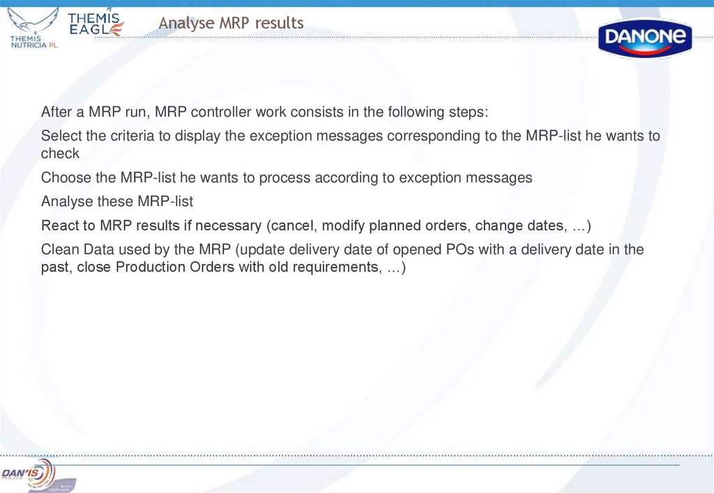 Analyse MRP results
