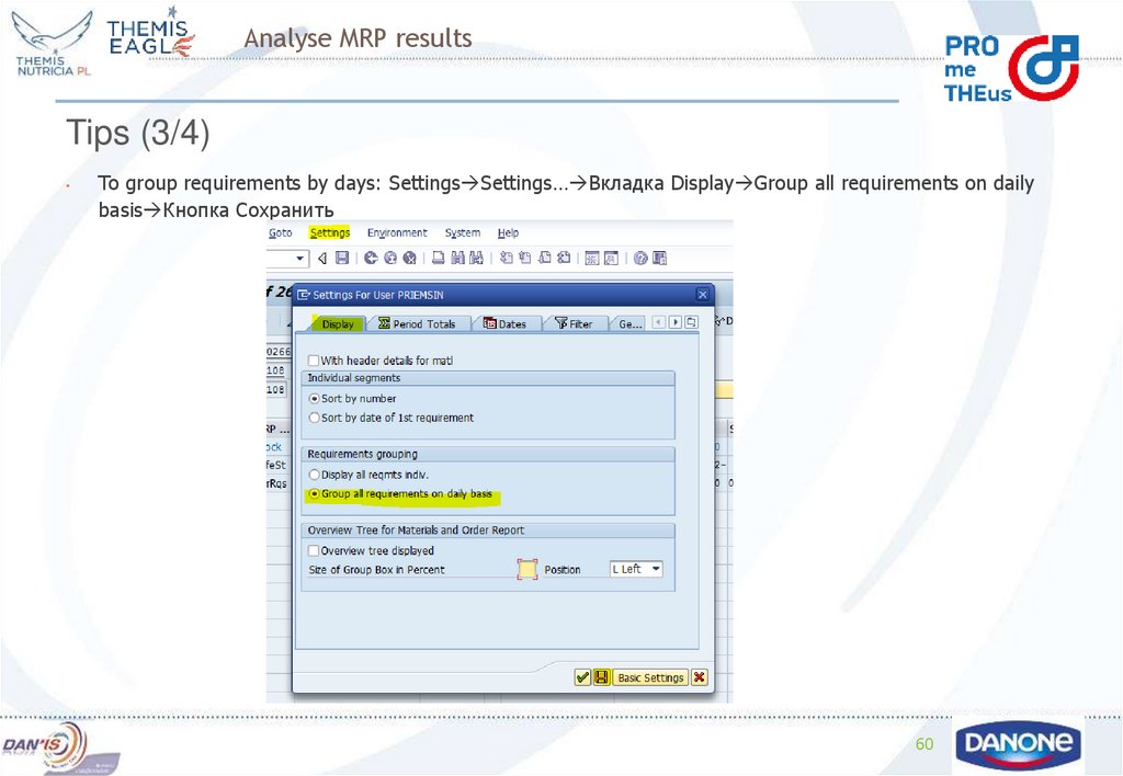 Analyse MRP results