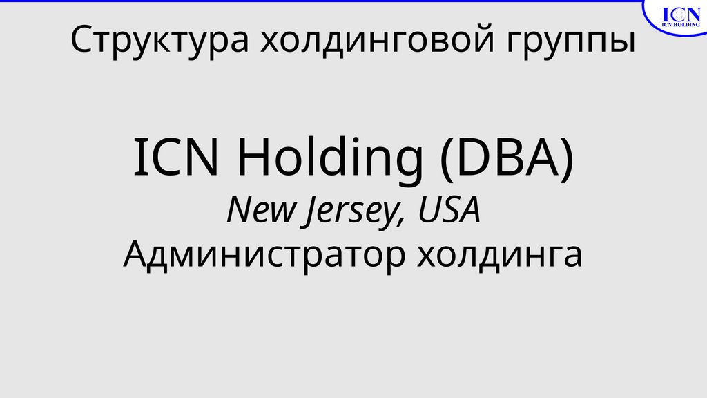 Структура управления инвестиционными портфелями ICN Holding