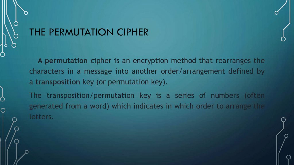 The Permutation Cipher