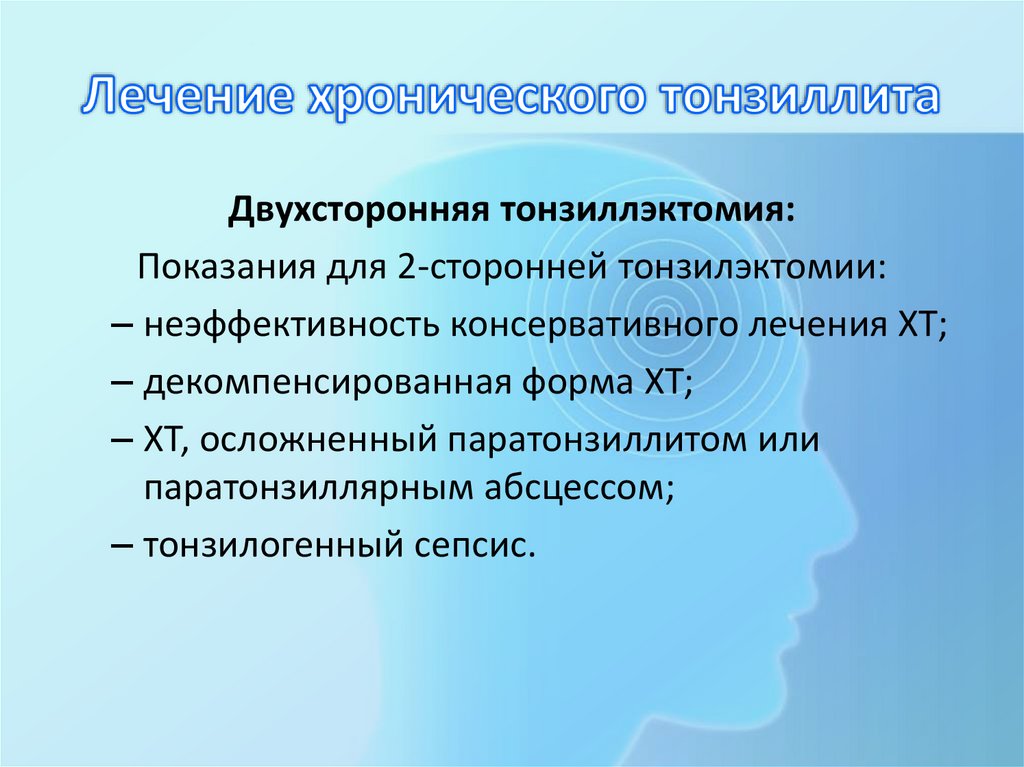 Лечение хронического тонзиллита