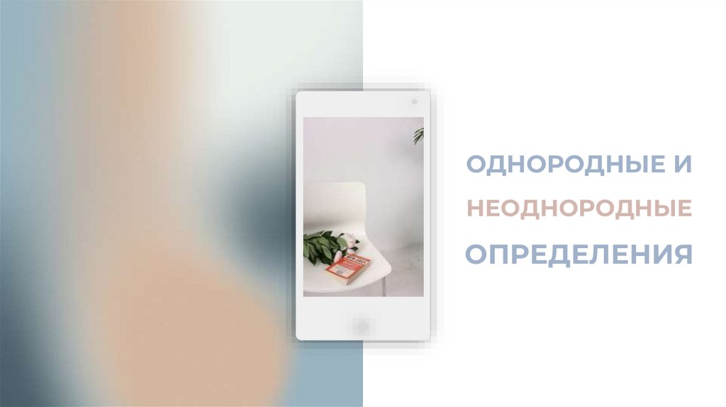 ОДНОРОДНЫЕ И НЕОДНОРОДНЫЕ ОПРЕДЕЛЕНИЯ