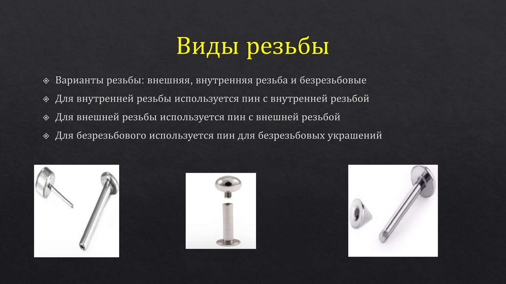 Виды резьбы