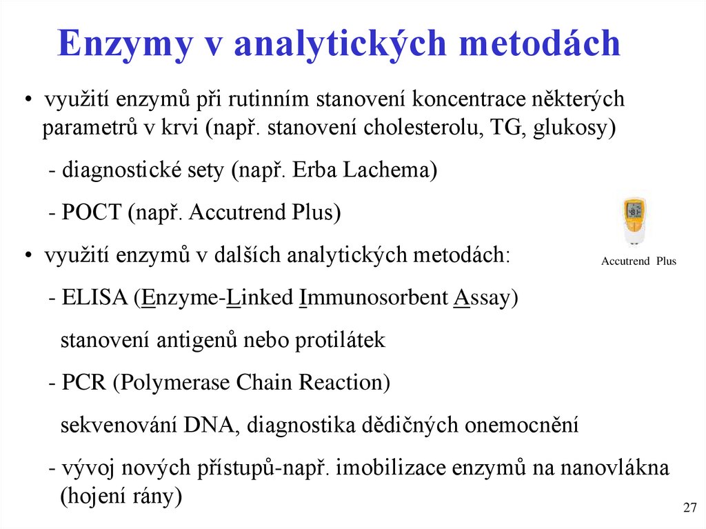 Enzymy v analytických metodách