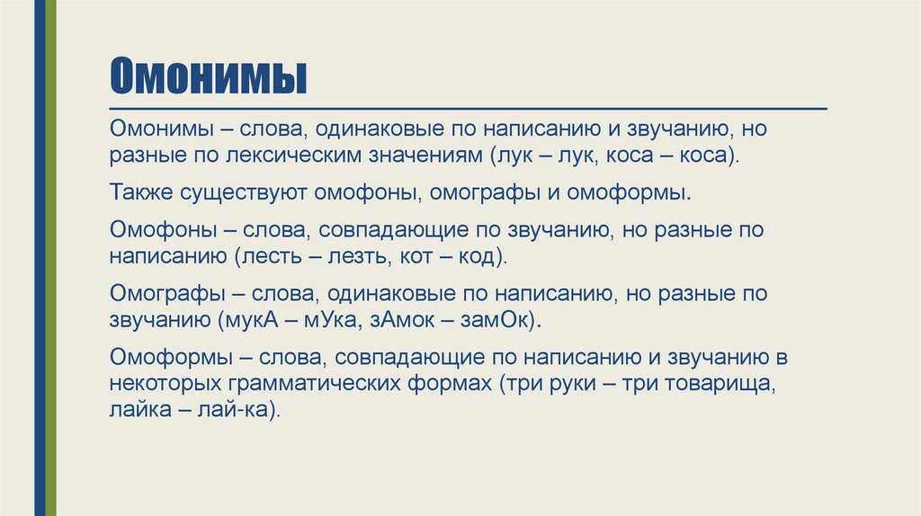 Синонимы, антонимы и паронимы