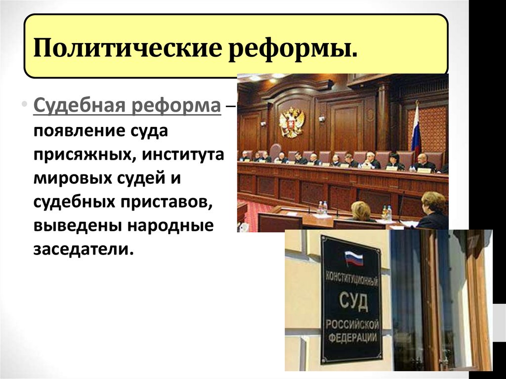 Политические реформы.