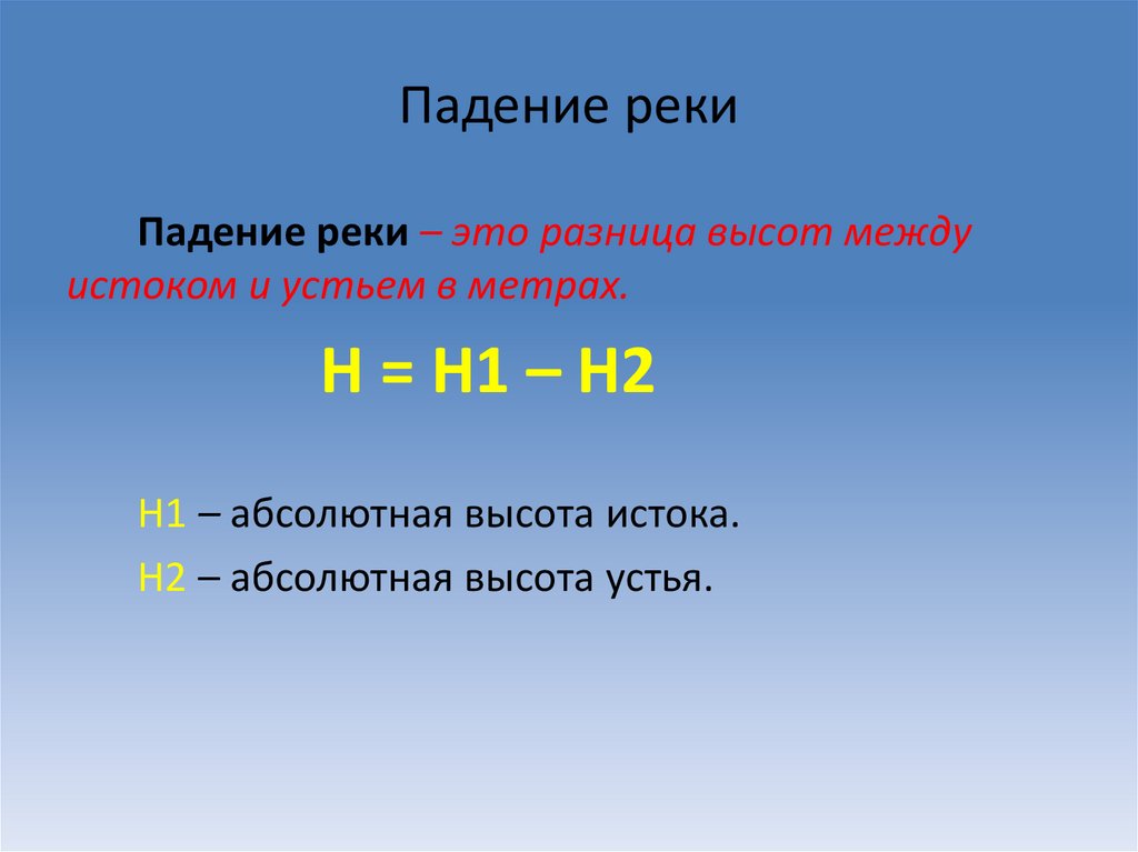 Падение реки