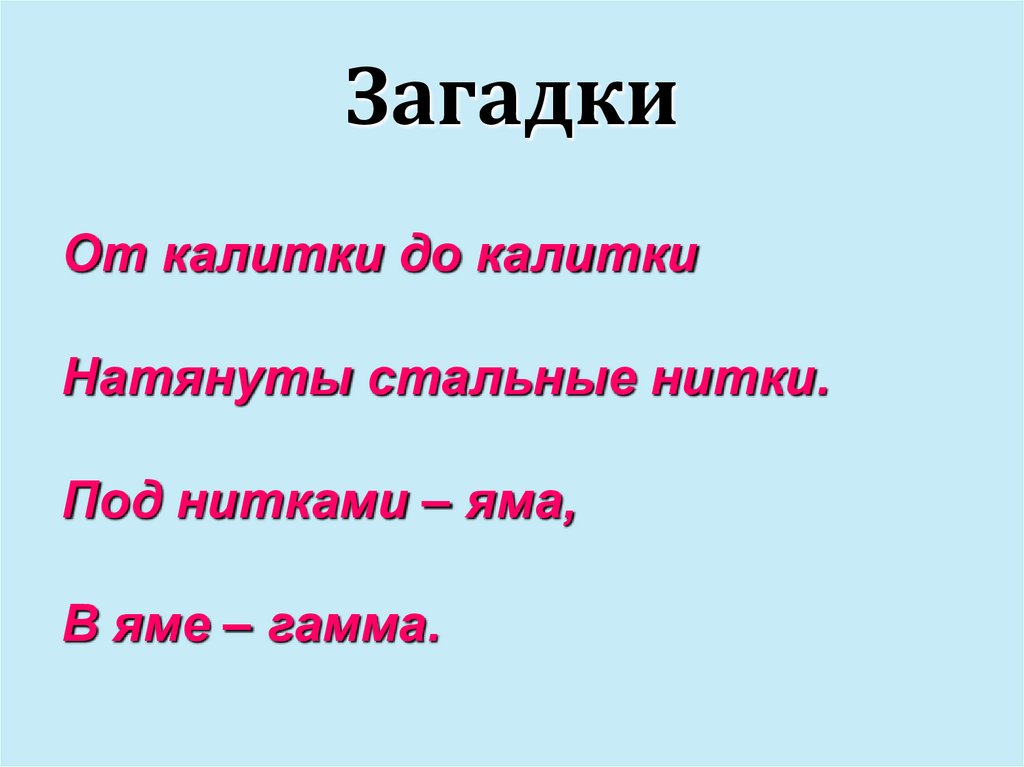 Загадки