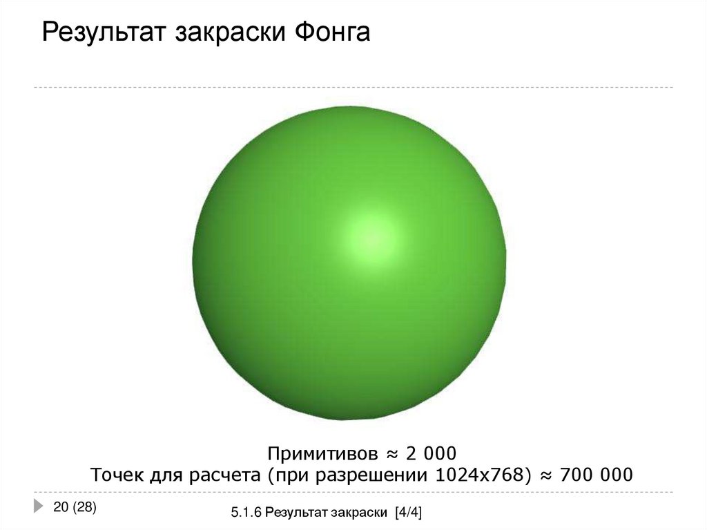 Результат закраски Фонга