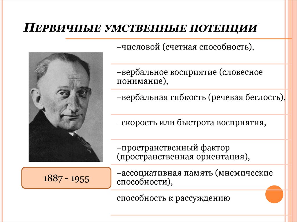 Первичные умственные потенции