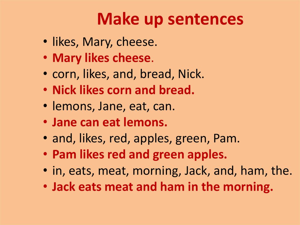 Make up sentences