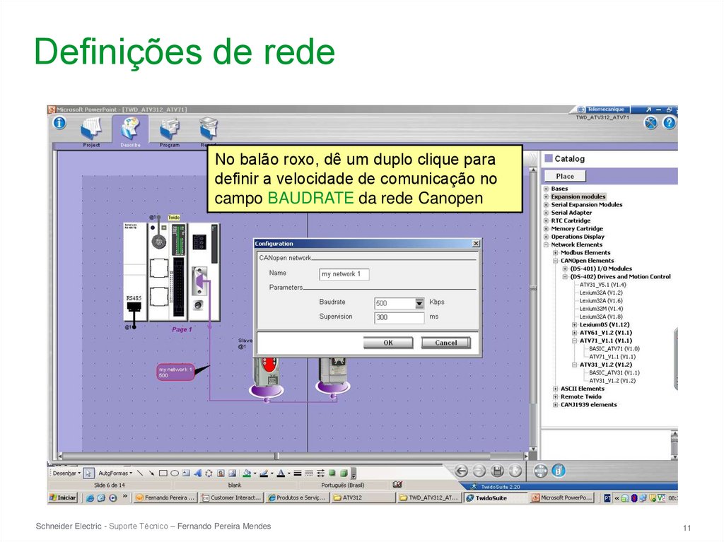 Definições de rede