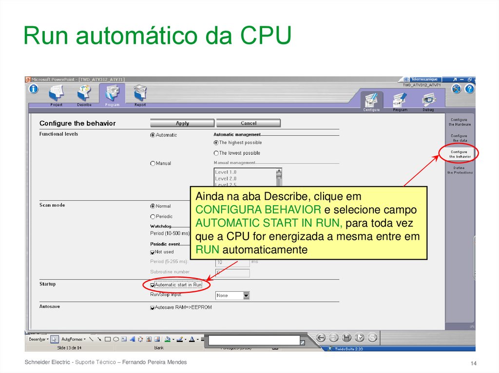 Run automático da CPU