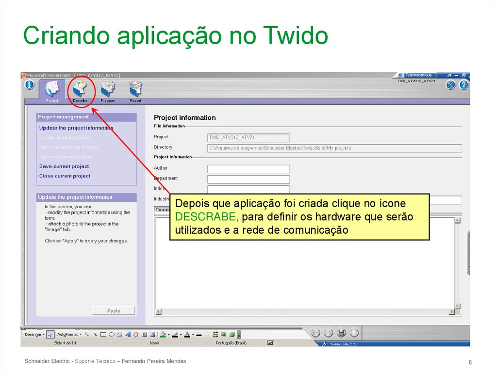 Criando aplicação no Twido