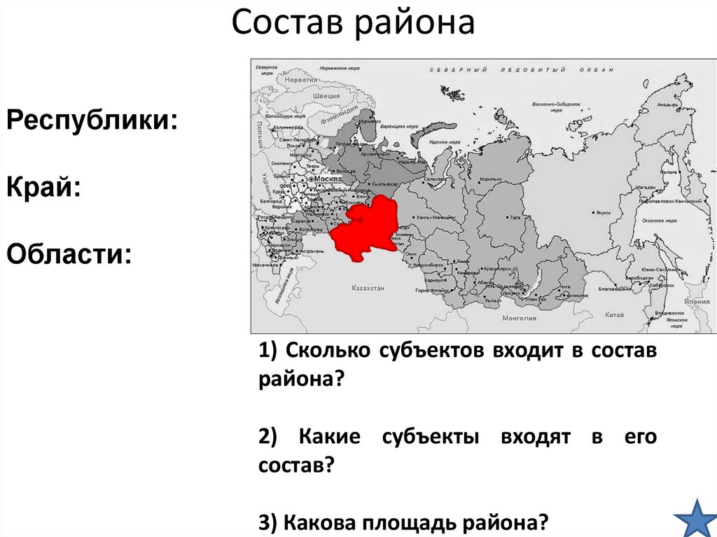 Состав района