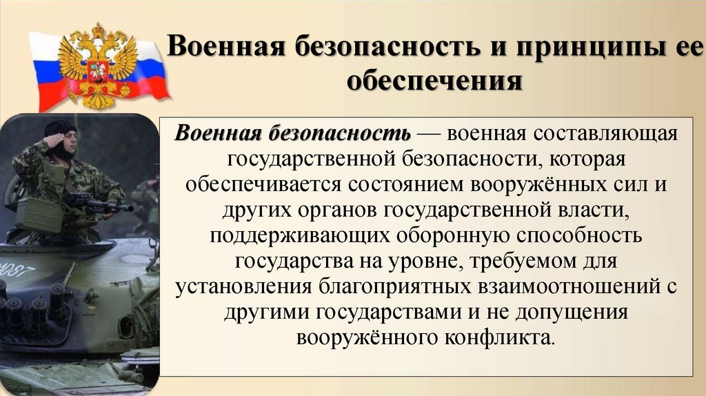 Военная безопасность и принципы ее обеспечения