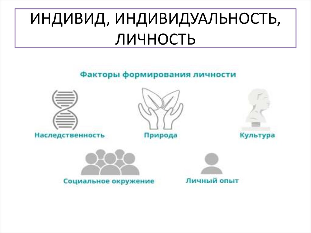 ИНДИВИД, ИНДИВИДУАЛЬНОСТЬ, ЛИЧНОСТЬ